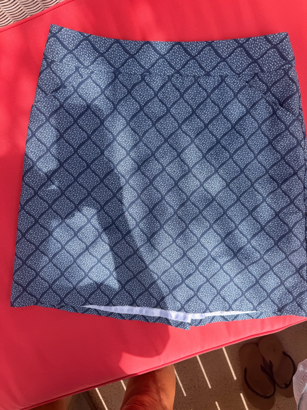 Peter Millar wicking Blue Printed Golf Skort